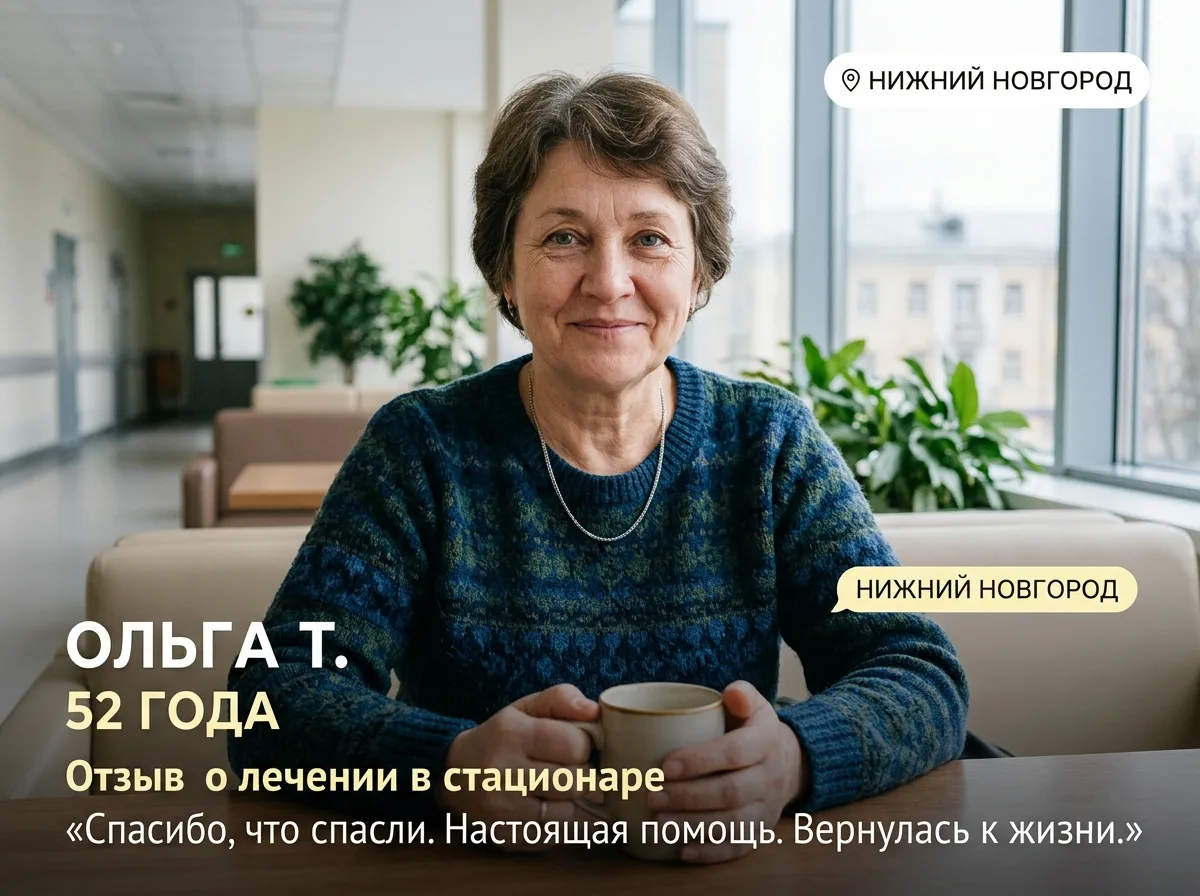 Аватар женщины средних лет, Ольга Т., Нижний Новгород, отзыв о выводе из запоя в стационаре