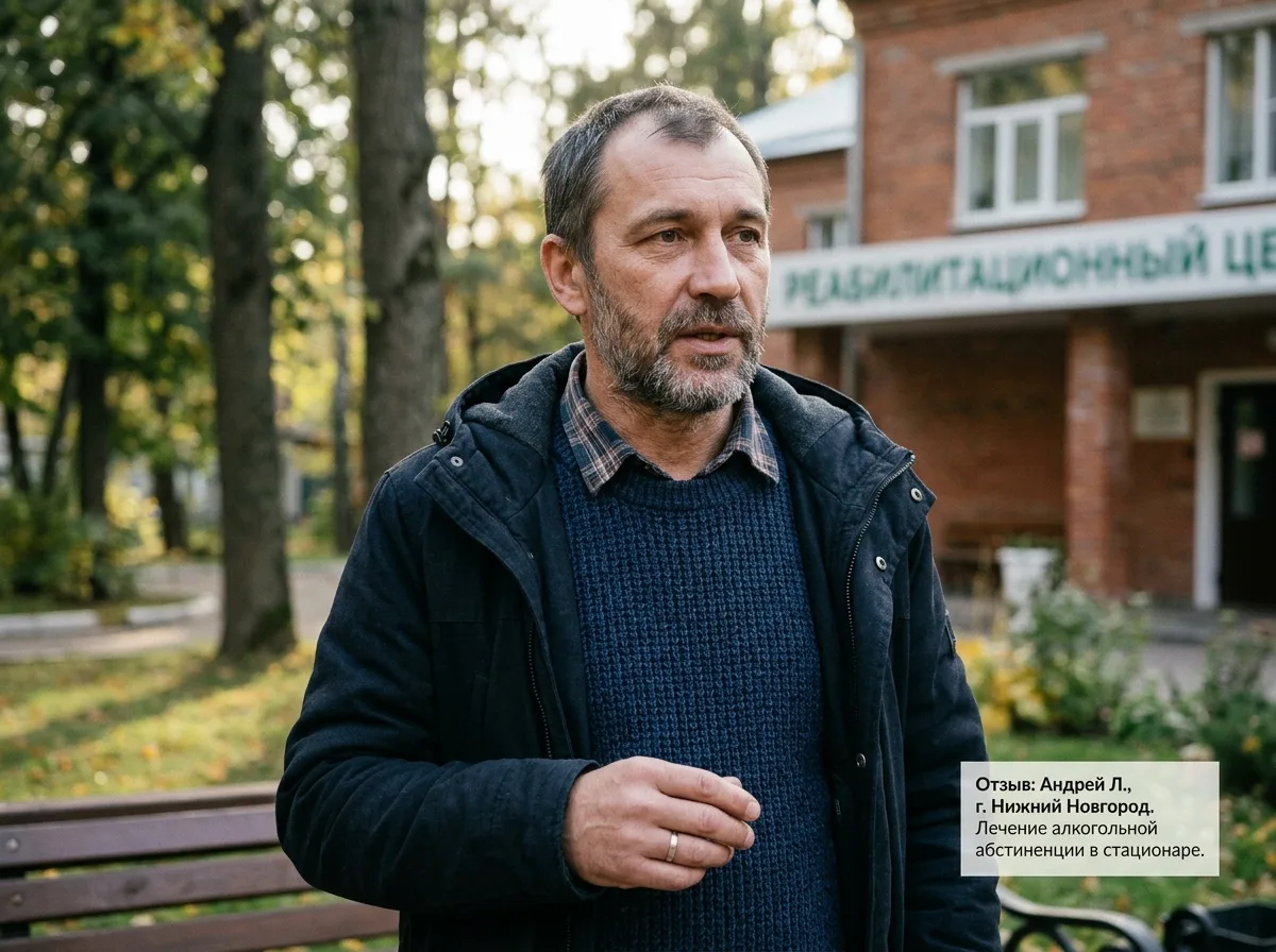 Аватар мужчины, Андрей Л., Нижний Новгород, отзыв о стационарном лечении запоя
